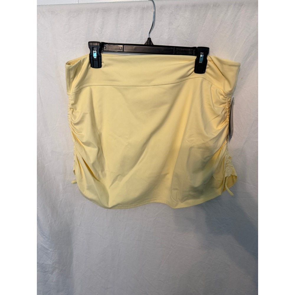 Avia Side Ruched Skort Wheat Pasta Yellow Plus Size XXXL 22 Activewear New‎